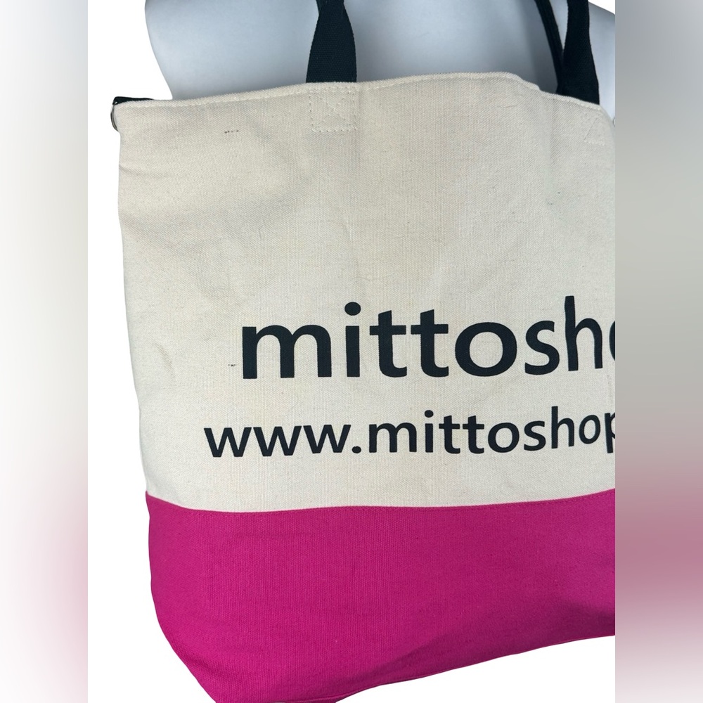 Mittoshop Large Canvas Pink & Khaki Crossbody Handbag Beach Carry On Tote Bag - Picture 9 of 9